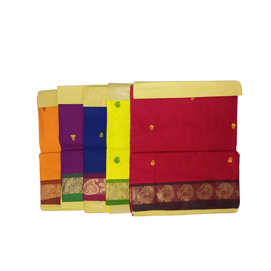 Aachi Plain Sarees – Effortless Elegance(9 yards)