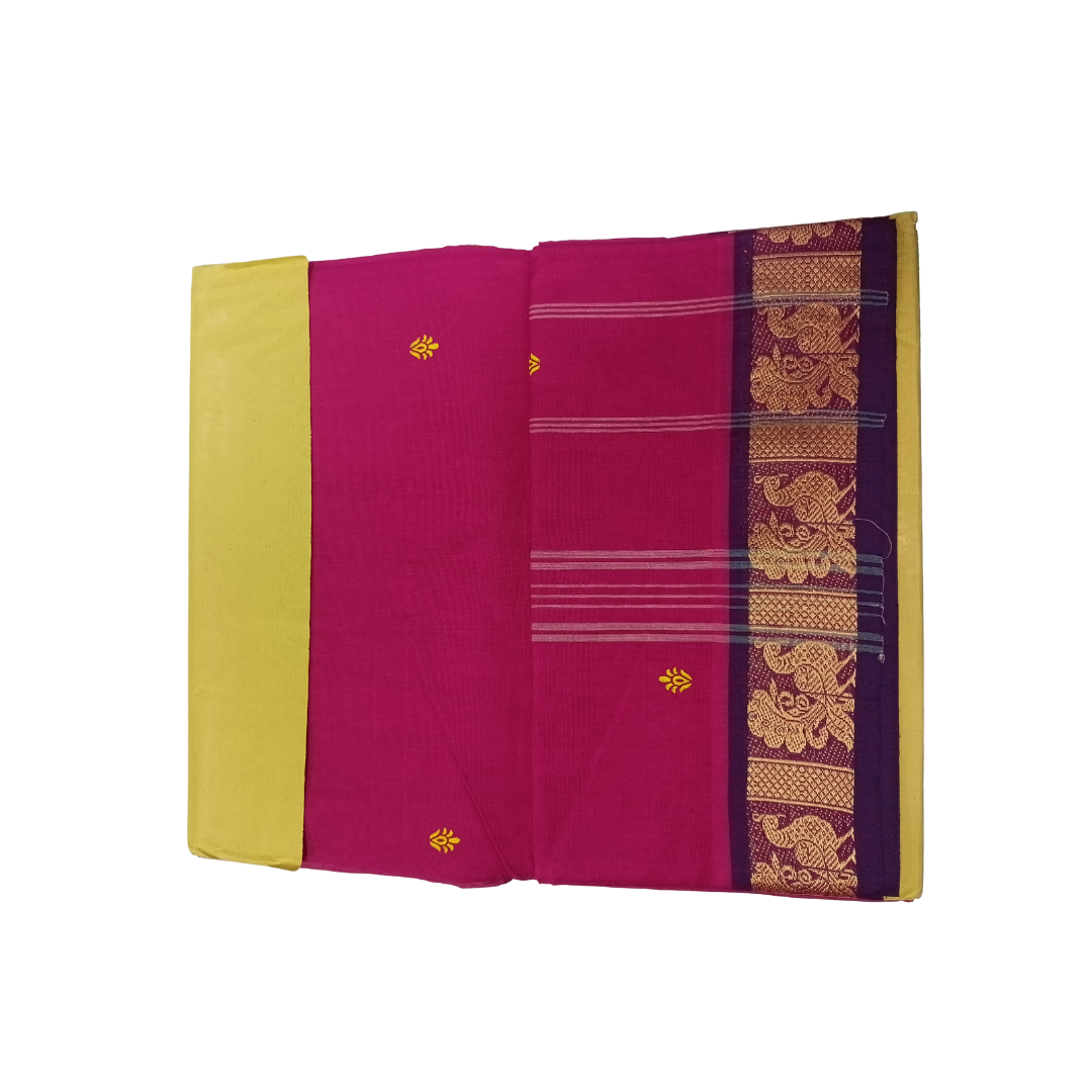 Aachi Plain Sarees – Effortless Elegance(9 yards)
