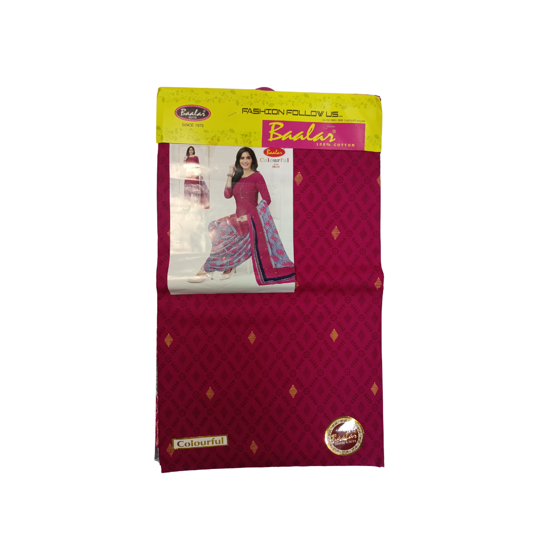 Barler suits (Unstitched) Top with Pants