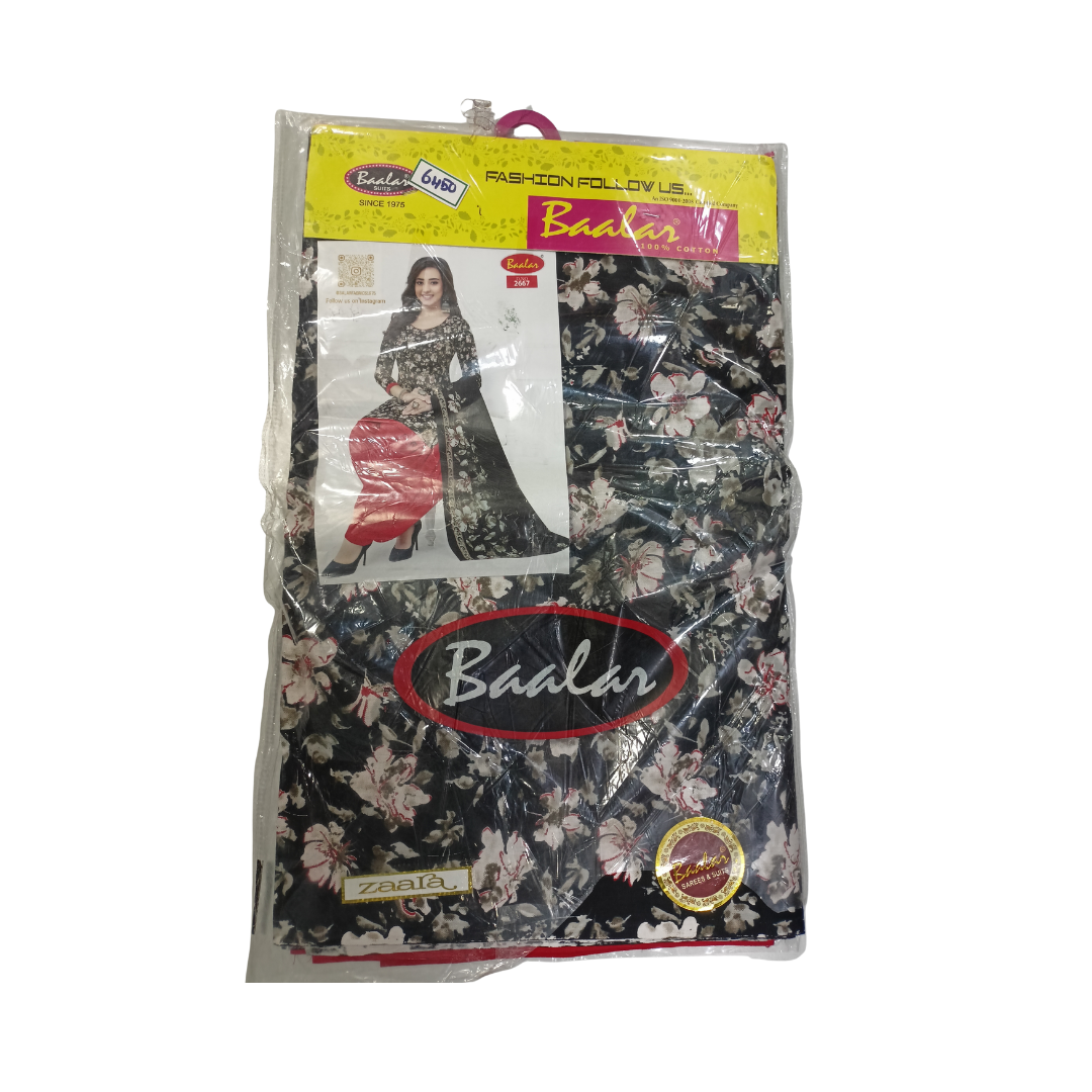 Barler suits (Unstitched) Top with Pants
