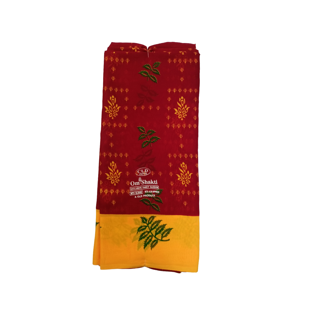 Om sakthi sarees with blouse - sithentic cotton