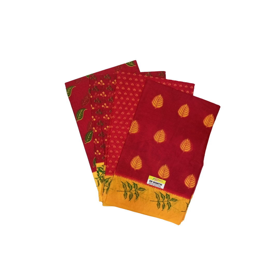Om sakthi sarees with blouse - Plain queen