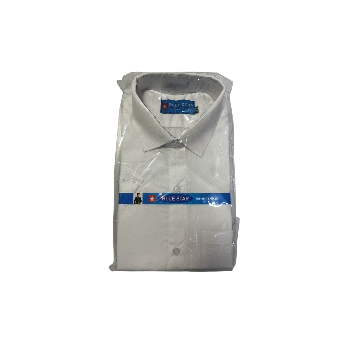 Blue Star white Shrits ( Half Hand )
