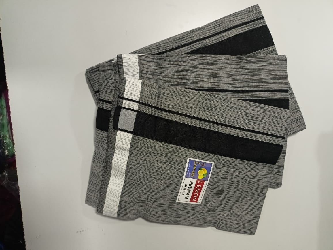 Lemon Black & Grey Dhottis