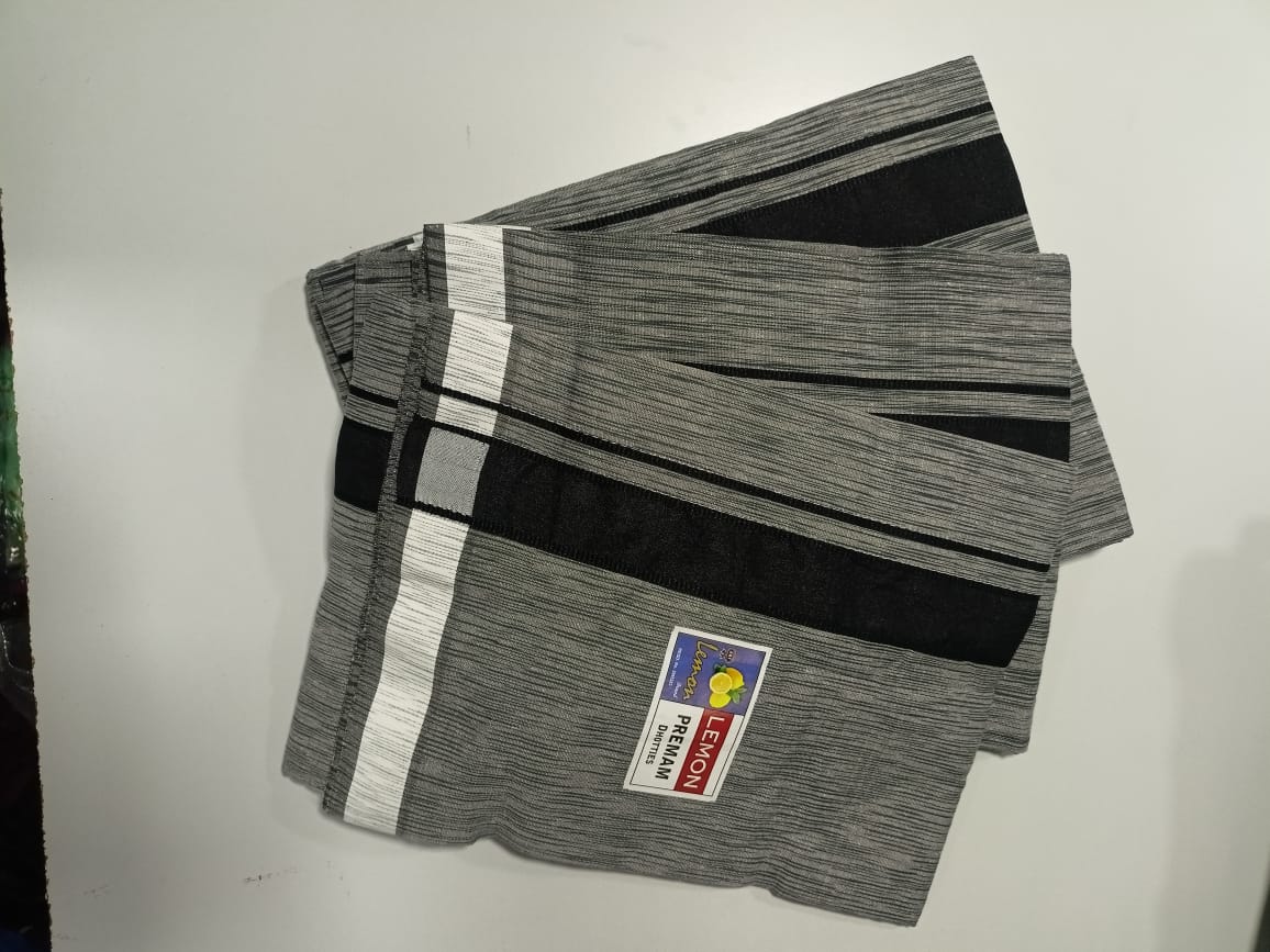 Lemon Black & Grey Dhottis