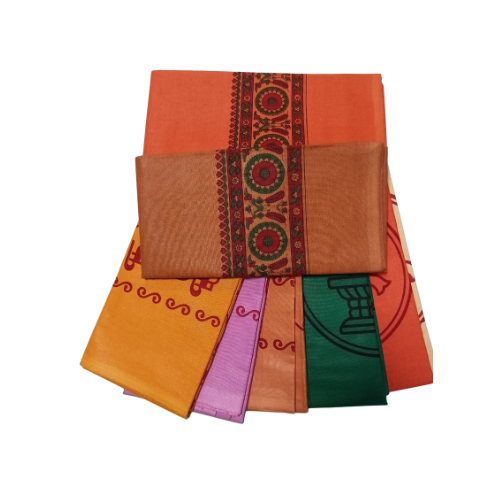 Plain Border Thundu – Devotional Cloth