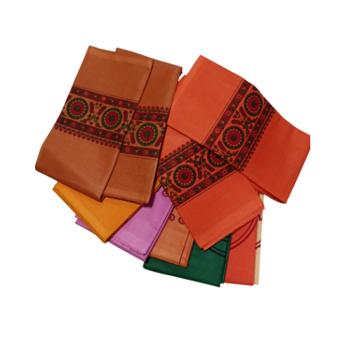Plain Border Thundu – Devotional Cloth