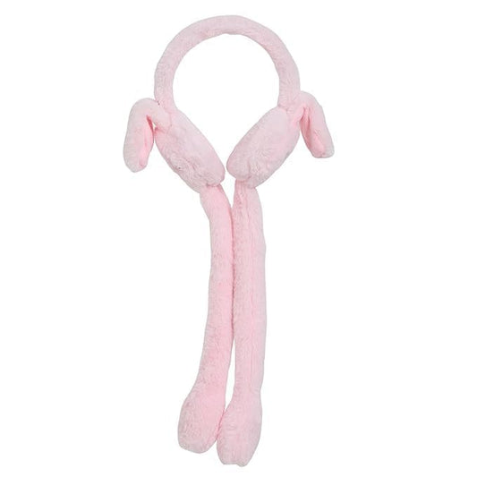 Premium Plush Bunny Earmuffs – Ultra-Soft, Windproof Ear Warmers with Animated Moving Ears