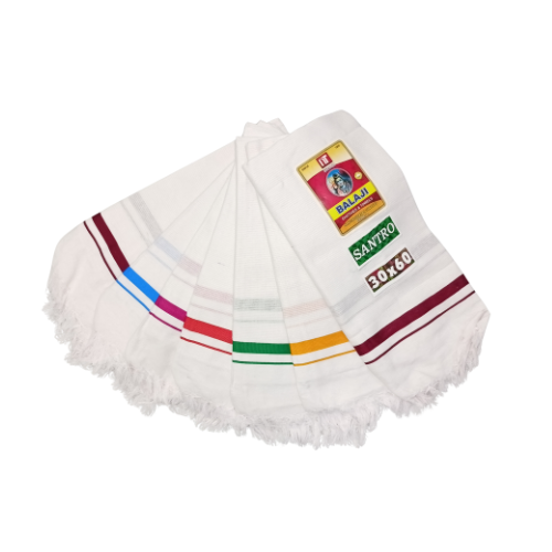 Santro Plain White Towel